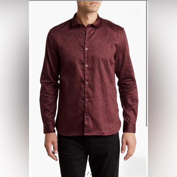 $198 NWT John Varvatos Ross Shirt Size Large